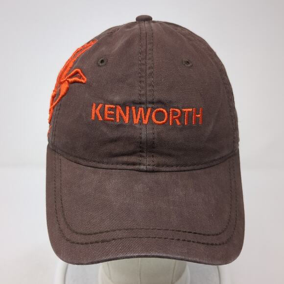 Kenworth Strapback Baseball Cap Brown One Size Adjustable Embroidered Dri-Duck - Picture 2 of 10